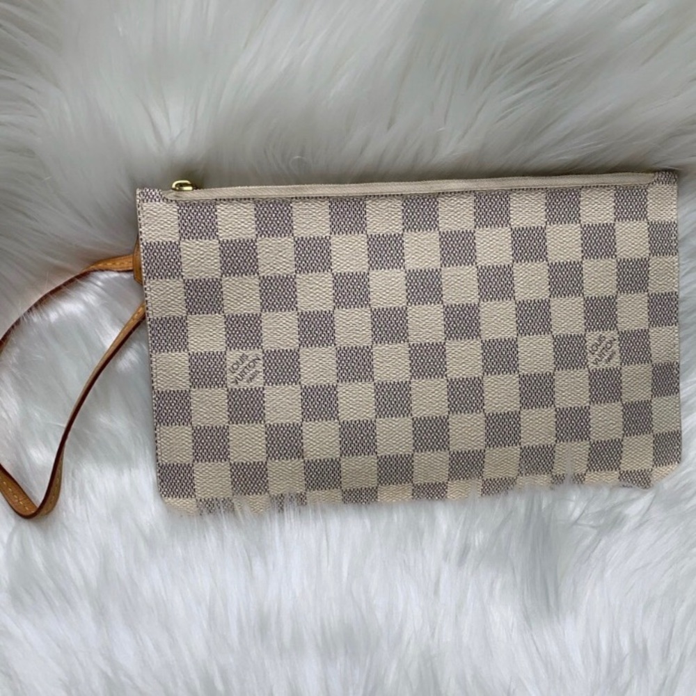 SOLD Louis Vuitton Damier Azur Neverfull Pochette